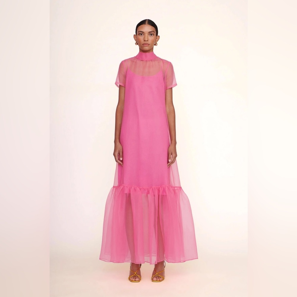 STAUD BRIGHT PINK GOWN